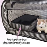 Necoichi Portable Stress Free Series (Black, Kennel/Cage and Litter Box Set)