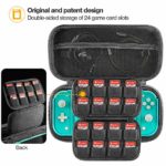 tomtoc Carrying Case for Nintendo Switch Lite, Portable Travel Storage Protective Case with 24 Game Cartridges and Original Patent for Switch Lite Console and Accessories