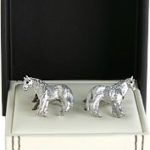 Safari Equestrian Horse Cufflinks with Crystal Eyes with Travel Presentation Gift Box