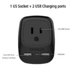 UK Ireland Hong Kong Power Adapter, TESSAN International Travel Plug with 2 USB, Type G Outlet Adaptor Charger for USA to British England Scotland Irish London