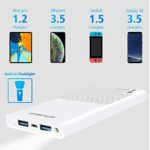 Metecsmart Portable Charger, Cell Phone Power Bank 5v 10000mAh 10000 USB External Backup Lightweight Travel Blackweb Thin Slim Tiny Mini Mobile Rechargeable Battery Pack for iPhone 11 Samsung Android