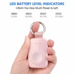 Update Version2 Portable Wireless Charger,Mini 1000mAh Smart Keychain Power Bank,Compatible with iWatch Series 6 5 4 3 2,SE,Nike,44/40/42/38mm Pink Apple Watch Charger for Travel with Charging Cable