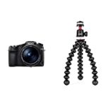 Sony Cyber‑Shot RX10 IV with 0.03 Second Auto-Focus & 25x Optical Zoom with JOBY GorillaPod 3K Kit Compact Tripod 3K Stand and Ballhead 3K for Compact Mirrorless Cameras
