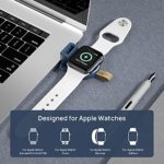 NEWDERY USB Charger for Apple Watch 6, Magnetic iWatch Charger Portable Travel Cordless Charger Wireless Charging Compatible for Apple Watch Series 6/5/4/3/2/1/SE (Blue)