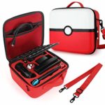 Tombert Travel Carrying Case For Nintendo Switch, Pokemon design, Deluxe Protective Hard Shell Carry Bag Fits Pro Controller for Nintendo Switch Console & Accessories