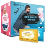 Care Touch Flushable Wet Wipes – 80 Individually Wrapped Personal Wipes for Bathroom or Toilet – 2 Packs of 40 Wet Wipes for Adults – Great for Travel, Gym, and Personal Use
