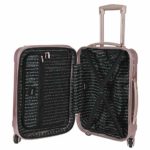 kensie Women’s Alma Hardside Spinner Luggage, Rose Gold, 3 Piece Set (20/24/28)