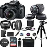 Canon EOS 4000D Digital Camera with EF-S 18-55MM F/3.5-5.6 III Lens + Advanced Accessories Bundle (International Version)