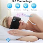 Sleep Headphones, Bluetooth Wireless Music Eye Mask,Ezona 3D Light Blocking Music Eye Mask Earbuds Cover with Adjustable Strap for Side Sleepers Insomnia Travel Yoga Nap Gifts for Men Women Black