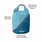 Kurgo Kibble Carrier for Dogs, Dog Food Travel Bag, Pet Travel Food Storage Container, Dog Accessories for Camping, BPA Free, Foldable, Holds 5 Pounds, Coastal Blue