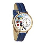 Whimsical Gifts Flight Attendant Watch in Gold Large Style