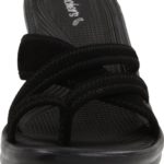 Skechers Cali Women’s Rumblers-Beautiful People Wedge Sandal,Black,7 M US