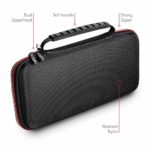 TALK WORKS Travel Case for Nintendo Switch Carrying Case Storage, Durable Dual Zippers, Rugged Handle, Side Pocket Divider Sleeve (Includes 2 Game Card Holder Cases – Holds up to 8 Game Cards)