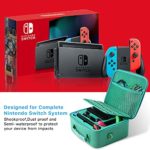 Large Carrying Storage Case for Nintendo Switch, New Leaf Crossing Hard Shell Travel Cases Fits Complete Switch System Console, Switch Dock,Pro Controller,Joy-Con Grip with 21 Games Cards Slots