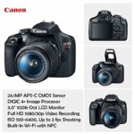 Canon EOS Rebel T7 DSLR Camera with 18-55mm is II Lens Bundle + Canon EF 75-300mm f/4-5.6 III Lens and 500mm Preset Lens + 32GB Memory + Filters + Monopod + Professional Bundle (Renewed)