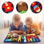 Busy Board Montessori Toy for Toddlers Kids, Sensory Board for Toddlers, Preschool Activities Educational Travel Toy for Fine Motor Skills, Autism Toys Alphabet Spell Toy Gifts for Boys Girls