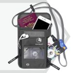 Venture 4th Travel Neck Pouch With RFID Blocking – Travel Wallet Passport Holder (Grey)