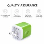 3Pcs Wall Charger, AILKIN Travel Charger Adapter Dual USB Port Fast Charging Block Cube Power Plug Box Base Brick for iPhone, Samsung Galaxy, LG, Moto, Google Pixel, Kindle, PS, HTC, Vivo, Oneplus
