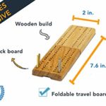 WE Games Foldable 2 Track Cribbage with Metal Pegs – Travel Size