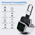 Portable Wireless Charger for Apple Watch, 1000mAh Magnetic Keychain Power Bank Watch Charger Travel with 4 LED Indicators Compatible for All Apple Watch Series 7 6 5 4 3 2 1 SE