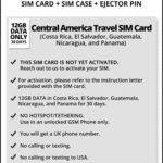 Central America Prepaid Travel SIM Card by 3UK. 12GB Data only for 30 Days. We Must Activate The SIM Card.