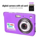 Digital Camera,2.4 Inch FHD Pocket Cameras Rechargeable 24MP Camera for Backpacking with 8X Digital Zoom Compact Cameras for Photography with sd Card 32GB