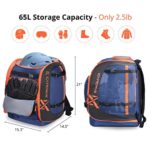 Extremus Snow Bound Ski Boot Bag, 65L Ski Boot Travel Backpack for Ski Helmet, Goggles, Gloves, Skis, Snowboard & Winter Sport Accessories (Orange)