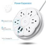 Retractable Power Strip, 5 Outlet Flat Plug Strip with Smart USB Ports and Type-C Port, 900J Surge Protector, 125V/13A, 3.3ft Retractable Extension Cord, Portable & Neat for Travel/Home /Office