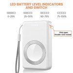 LVFAN Portable Wireless Charger for Apple Watch, 4000mAh iWatch Magnetic Charger Travel Charger Power Bank Battery Pack for Apple Watch Series 7,6,5,4,3,2,1,SE,45/44/42/41//40/38mm (White)