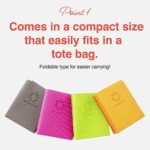 PRIMASOLE Folding Yoga Travel Pilates Mat 1/4 Thick Easy to Carry to Class Beach Park Travel Picnics Coral Red Orenge Color PSS91NH026A