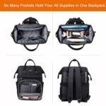 Laptop Backpack for Women Fashion Travel Bags Business Computer Purse Work Bag with USB Port, Black