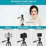 54″ Cell Phone Tripod with Wireless Remote, Aluminum Lightweight Travel Tripod with Extendable Tripod Stand, Phone Holder and Carry Bag, for Cellphones/GoPro/Digital Cameras