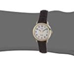 Timex Women’s T20071 Indiglo Leather Strap Watch, Brown Croco/Gold-Tone