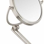 Jerdon MC450N Folding Travel Mirror, 10X-1X Magnification, Nickel Finish