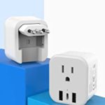 European Travel Plug Adapter, 2 USB+1 USB-C+1 AC Socket Adapter Charger is Suitable for Most Countries in The to Europe, Germany, France,Denmark,Finland,Norway,Portugal Waiting for Multiple Countries