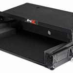 ProX X-MXTPRO3LTBL Black Travel Flight Case For Mixtrack Pro 3 w/ Laptop Shelf