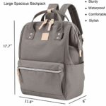 Himawari Large Travel Backpack with Laptop Compartment 17 Inch Roomy School Doctor Bag for College Student Women （1882-Grey）