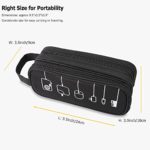 Electronics Organizer Travel Cable Cord Case Sleeve Soft Carrying Accessories Storage Bag Portable Double Layers All-in-One Pouch for Healthcare Grooming Kit USB Drive Charger Earphone,Zipper Wallet