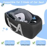 Car Seat Travel Bag Compatible with UPPAbaby MESA, Nuna Pipa, Cybex Aton 2, Padded Infant Airport Gate Check Bag, Durable Carseat Airplane Bag with Easy Carry Handle and Protective Bumper Feet