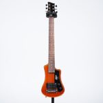 Hofner Shorty Guitar – Metallic Orange Limited Edition Travel Electric Guitar w/Full Sized Neck and Gigbag