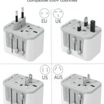 Universal Travel Adapter, TESSAN International Plug Adaptor 5.6A Smart Power, 3 USB C and 2 USB Ports, Worldwide All in One Wall Charger Outlet Converter for Europe UK EU AUS (Type C/G/A/I)