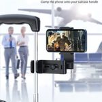 Airplane Travel Essentials Phone Holder, Universal Handsfree Phone Mount for Flying with 360 Degree Rotation, Travel Accessory for Airplane, MiiKARE Travel Must Haves Phone Stand for Desk, Tray Table