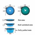 Collapsible Dog Bowls for Travel, 2-Pack Dog Portable Water Bowl for Dogs Cats Pet Foldable Feeding Watering Dish for Traveling Camping Walking with 2 Carabiners, BPA Free