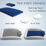 Toddler Travel Bed, Portable Inflatable Toddler Bed for Kids | Toddler Air Mattress | Kids Travel Bed | Toddler Blow Up Mattress with Sides, Idea for Road Trip Camping Sleepovers, Navy Blue & Grey