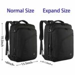 Matein Carry on Backpack, Extra Large Travel Backpack Expandable Airplane Approved Weekender Bag for Men and Women, Water Resistant Lightweight Daypack for Flight 40L, Black