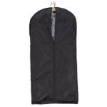 Lewis N. Clark Travel Garment Bag Cover for Airplane, Car, Everyday Use-Heavy-Duty, Lightweight, Water-Resistant, Perfect for Suits, Dresses, or Uniforms, 47” Length, Black, One Size