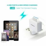 Multiple USB Wall Charger, [22W/4.4A] LENCENT 4 Port USB Travel Power Adapter, All in One Worldwide Cell Phone Charger With UK US EU European Australia, International Block Cube Plug for iPhone & IPad