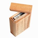 WE Games Mini Travel Cribbage Set Wood 2 Track Board w/ Swivel Top & Storage for Cards & Metal Pegs