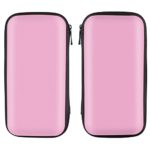 iMangoo Shockproof Carrying Case Hard Protective EVA Case Impact Resistant Travel 12000mAh Bank Pouch Bag USB Cable Organizer Earbuds Sleeve Pocket Accessory Smooth Coating Zipper Wallet Pink