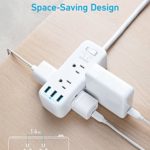 Anker Power Strip Surge Protector with USB, 5 ft Extension Cord, Flat Plug, 331 Power Strip with 6 Outlets and 3 USB Ports, Charging Station, Compact for Cruise Ship Travel, Home, Dorm Room and Office